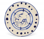 Pablo Picasso La Pique, Number 103 -- Ceramic Plate Created at the Madoura Pottery Studios in Small 150 Edition, Painted by Picasso in His Quintessential Style